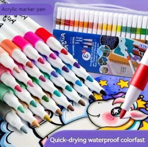 Acrylic Fabric DIY Markers Pen 12PCS