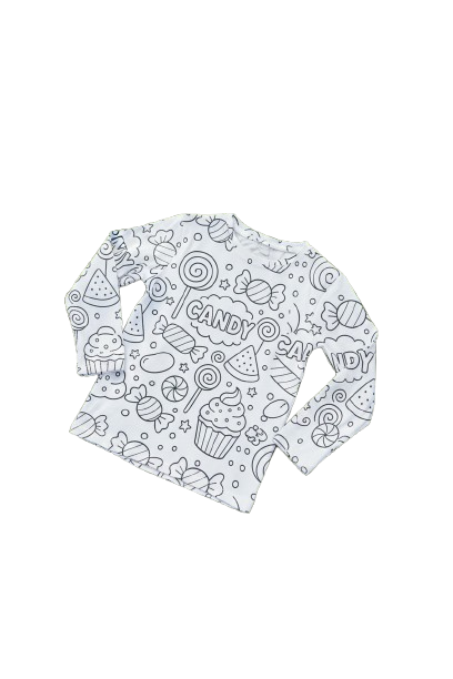 Birthday Candy Kids Colorable PJS Set - Image 2
