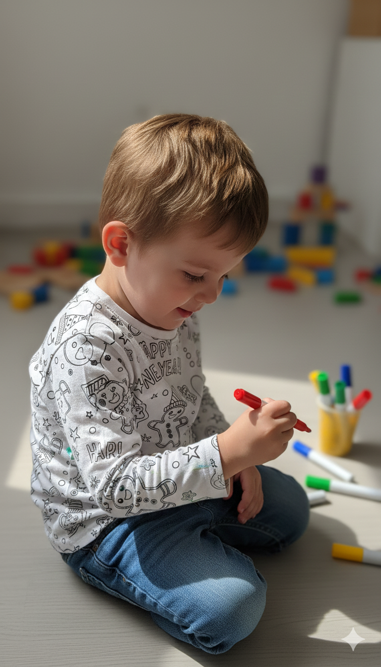 Snow Man Winter Colorable PJS Set - Image 3