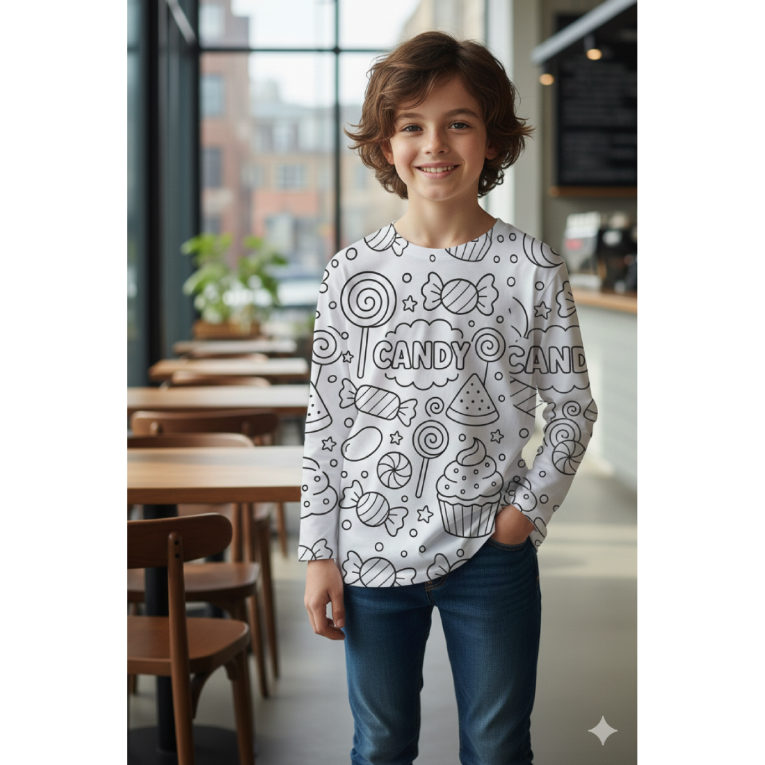 Birthday Candy Kids Colorable PJS Set