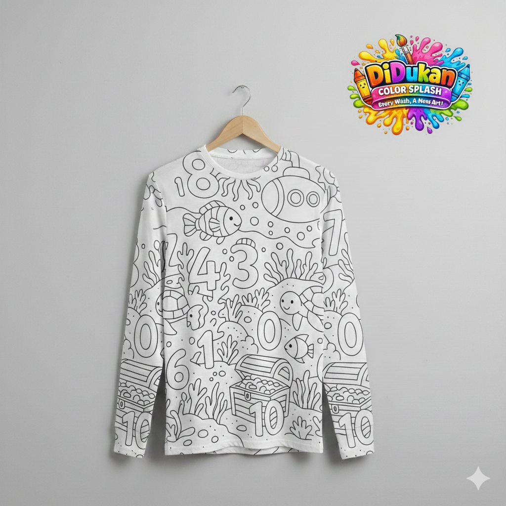 Colorable Pajamas Set Ocean Theme - Image 4